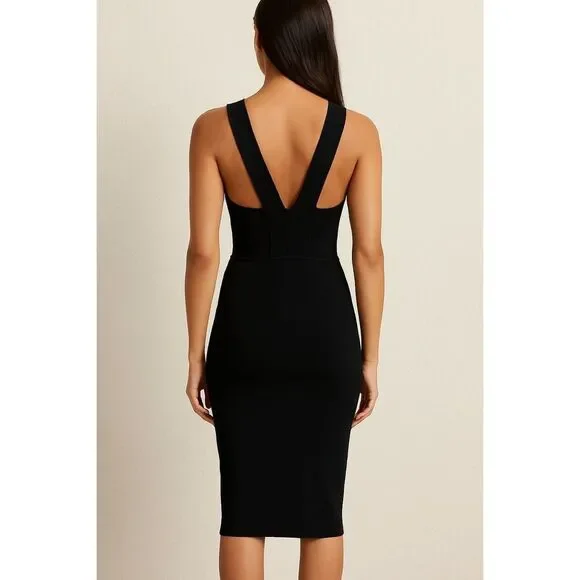 black elizabeth knit dress Elizabeth and James Priscilla Black Knit Dress $355 Cut-Out Detail Size Large